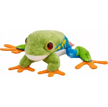 plyšák Plyšová Hračka Žába Listovnice Modro-Žlutá Žabka - 10 cm