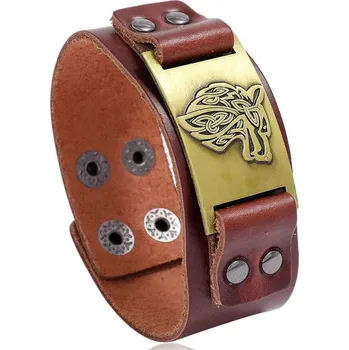 Náramek Pánský náramek BR - 33185 - Wolf/Hnědá KP-33185