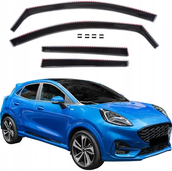 Plexi ofuk oken J&J Automotive | Deflektor / Ofuky oken pro Ford Puma 5D 2020- 4ks