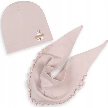 Čepice JARNÍ PODZIMNÍ SET ČEPICE + ŠÁTEK PRO DÍVKU 44-48