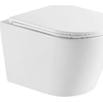 Klozet kielle Závěsné WC se sedátkem Softclose, Vortex Rimless+, bílá - 30127010-SET1