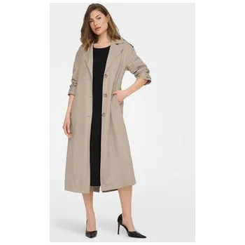 Dámský kabát ONLY Trenčkot 15217799 Béžová Relaxed Fit XS