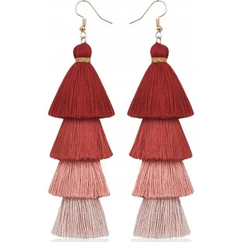 Náušnice Náušnice Quasten - Červená KP-32604