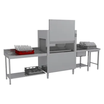 Myčka nádobí Myčka tunelová 120 košů za hodinu na studenou vodu, výstup vlevo | RM - CT 120 W LX