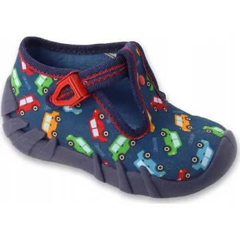 Chlapecké bačkory Befado dětské papuče na suchý zip modré, velikost 23