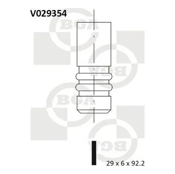 Ventil motoru Výfukový ventil BGA V029354