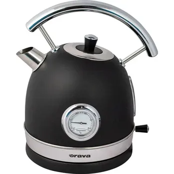 Rychlovarná konvice Konvice elektrická ocelová smaltovaná Orava 1,7 l šedá, zelená