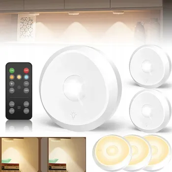 Lampička AKUMULÁTOROVÁ LED LAMPA 3 TEPLOTY S DÁLKOVÝM OVLÁDÁNÍM MAGNETICKÁ DO ŠATNÍKU