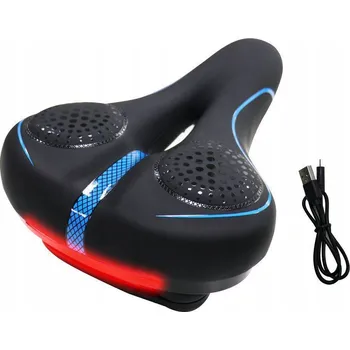 Sedlo na kolo Cyklistické sedlo s integrovanou LED svítilnou FSBSD-232-1 černé