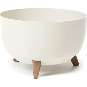 Květináč Plast Květináč béžový Lamela 24 cm x 24 x 20 cm