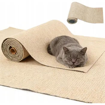 Samolepicí škrabací podložka pro kočky OŘEZANÁ 300 x 40 cm KHAKI