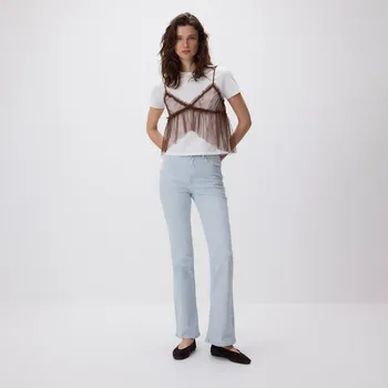 Dámské oblečení Reserved - Zvonové džíny s vysokým sedem - modrá - 840IU-05J - 840IU-05J-38