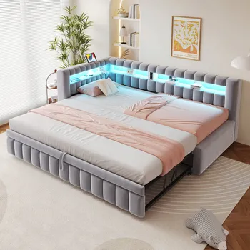 Postel Jednolůžková dřevěná postel Arhatreya 90x200 cm šedá