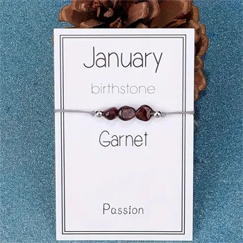 Náramek Náramek s měsíčním kamenem - Leden/Granát KP-38770