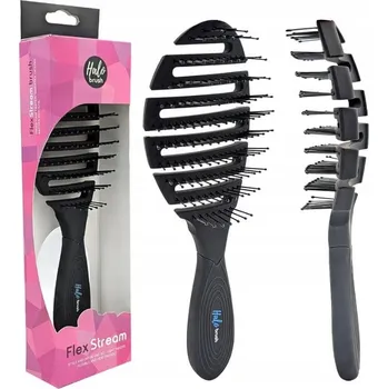 kartáč na vlasy HALO BRUSH KARTÁČ NA ROZČESÁVÁNÍ VLASŮ FLEX STREAM BRUSH BLACK HB001