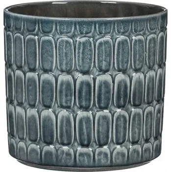 Květináč Květináč keramický modrý, průměr 18,6 cm