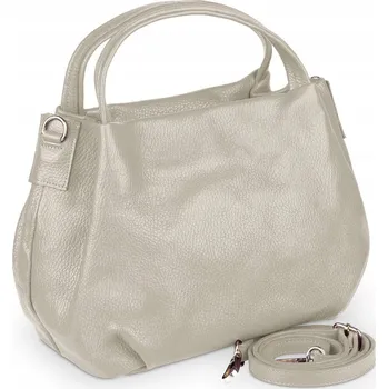 Vera Pelle kabelka z pravé lícové kůže – béžová