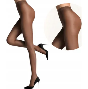 Dámské oblečení Punčocháče hnědé bez kalhotek 20 den dámské mokka transparentní Legs 5-XL