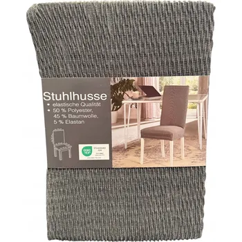 Potah na židli Potah na židli velur grafit šedý elastický silný prémiový do obýváku