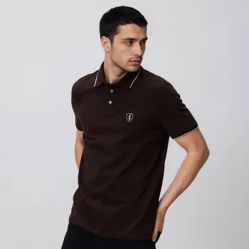 Reserved - Polo regular - tmavě hnědá - 608IM-89X - 608IM-89X-M