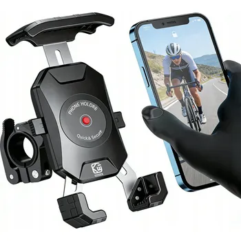 DRŽÁK NA TELEFON NA KOLO / MOTORKU, STABILNÍ UPEVNĚNÍ NA ŘÍDÍTKA