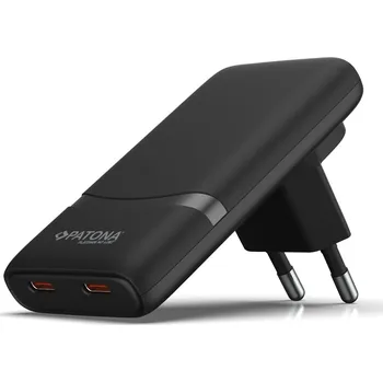 Nabíječka Slim 2x USB-C PD65W- GaN PD3.0/QC3.0 černá