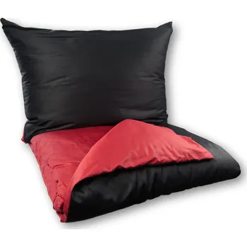 Povlečení Brotex Francouzské povlečení Satén UNI DUO 240x220, 70x90cm černá/vínová