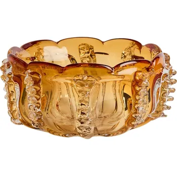 Úložný box Kave Home Oranžová skleněná mísa Nicora Ø 30 cm