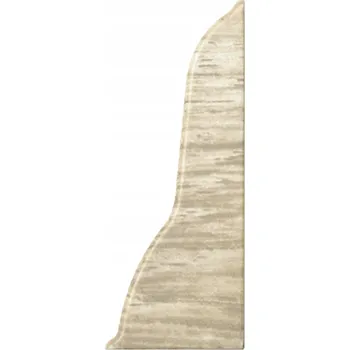 soklová lišta Pravá koncovka k liště 62mm PVC BÍLÝ DUB