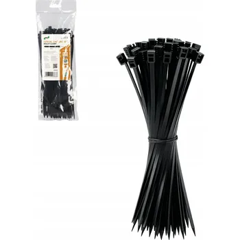 Organizace kabelů Stahovací pásky kabelové stahovací pásky nylonové černé pevné - 3,6x200mm 100 ks