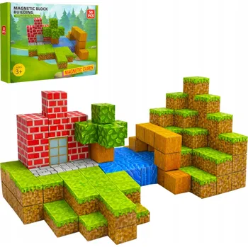 ostatní stavebnice Stavebnice 50 kusů Sada 3D konstrukčních kostek + figurka