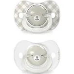 SUAVINEX Wild & Free Šidítko Den & Noc fyziologické silikon 6 - 18 m. 2 ks šedé