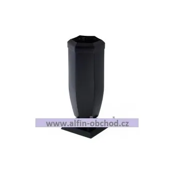 Smuteční dekorace Váza na hrob zaoblená s víčkem černá