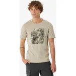 QUECHUA Pánské turistické tričko s krátkým rukávem NH 100 XL BÉŽOVÁ