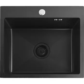 Nerezový dřez Kuchyňský nerezový dřez REA LEO 50 černý