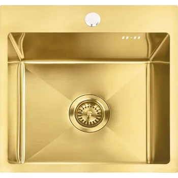 Nerezový dřez Kuchyňský nerezový dřez REA LEO 40 zlatá kartáčovaná