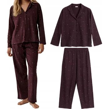 Dámské pyžamo Dámské pyžamo na knoflíky ATLANTIC NLP-503, dámská souprava 100% Bavlna - S