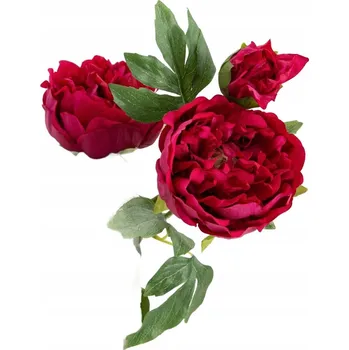 umělá květina Umělá rostlina PAEONIA pivoňky tmavě růžové 81 cm HOMLA
