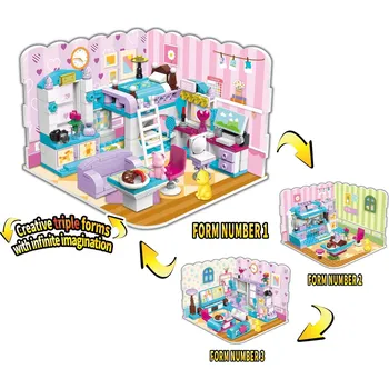 Dětské zboží Qman Neomezené nápady 4801 Dívčí pokoj 3v1 - poškozený obal