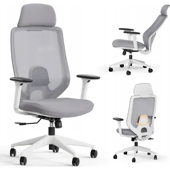 Ergonomická kancelářská židle otočná, šedá látka Sense7 Nakai