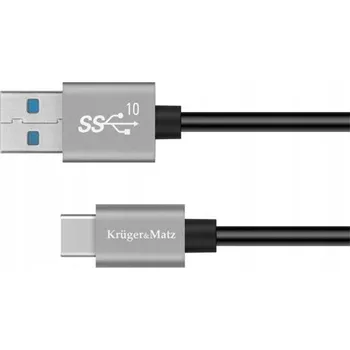 Datový kabel Kabel Kruger&Matz USB - USB-C 1 m černý