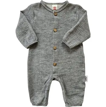 Kojenecký overall Makoma Mušelínový overal bez ťapek TMAVĚ MODRÝ MELÍR - 74