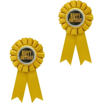 Karnevalový kostým GoDan Narozeninová brož - Happy birthday/narozeniny/placka, 2 ks