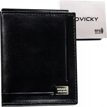 Peněženka Rovicky pouzdro na bankovky z přírodní kůže černé - muž