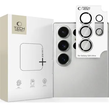 Náhradní kryt pro mobilní telefon Ochranné sklo zadního fotoaparátu Tech-Protect Camring Fit+ Samsung Galaxy S26 Ultra Clear