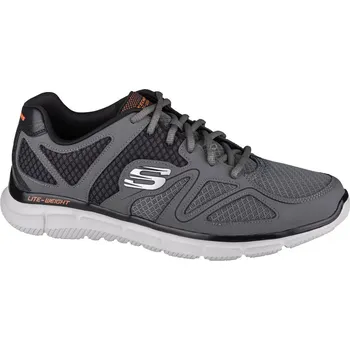 Pánská obuv Šedé pánské tenisky Skechers Satisfaction-Flash Point 58350-CCOR Velikost: 42,5