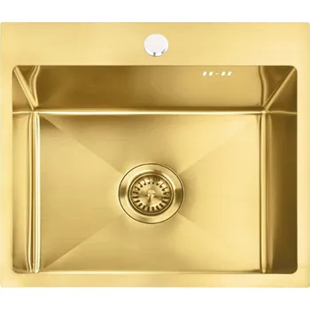 Nerezový dřez Kuchyňský nerezový dřez REA LEO 50 zlatá kartáčovaná