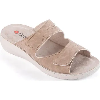 Dámské pantofle Dámské ortopedické pantofle na klínku béžové vel. 37