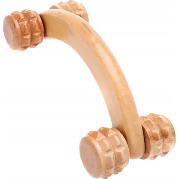 Masážní přístroj DŘEVĚNÝ MASÁŽNÍ VÁLEČEK NA ZÁDA NOHY MASÁŽNÍ PŘÍSTROJ NA KRK ŠÍJI BŘICHO