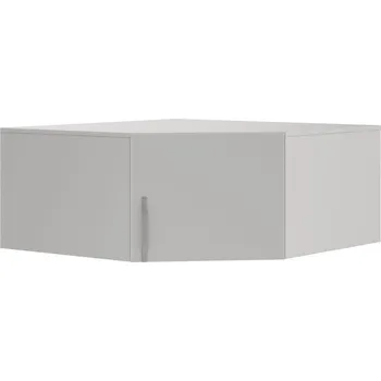 Šatní skříň BRN4 1D Rohový nástavec na skříň, kolekce BRAGA- platinová šedá, kovové úchyty, 95 x 40 x 95 cm